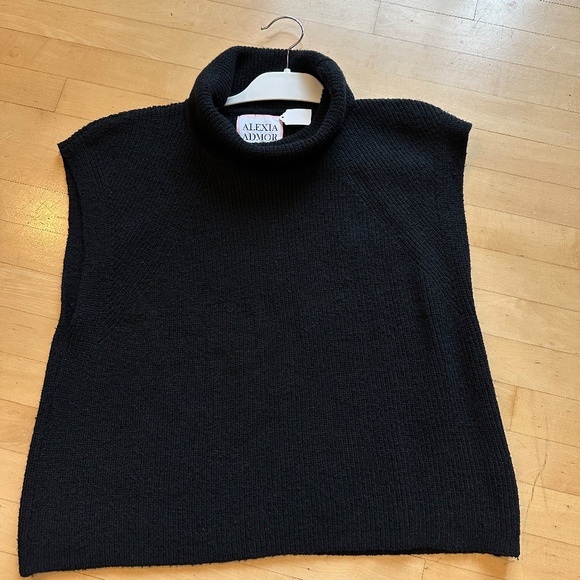 Alexia Admor black ribbed knit turtleneck vest, XL, PG1490 - Picture 2 of 3